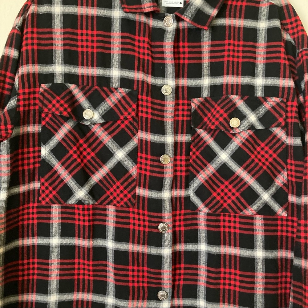 Zara Plaid Flannel Overshirt Jacket - Picture 6 of 9